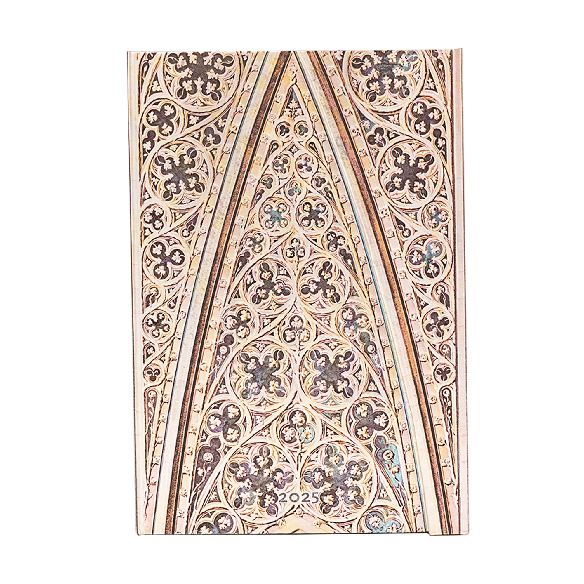 Vault of The Milan Cathedral (Duomo di Milano) Mini 12-Month Horizontal Hardback Dayplanner 2025 (Wrap Closure)