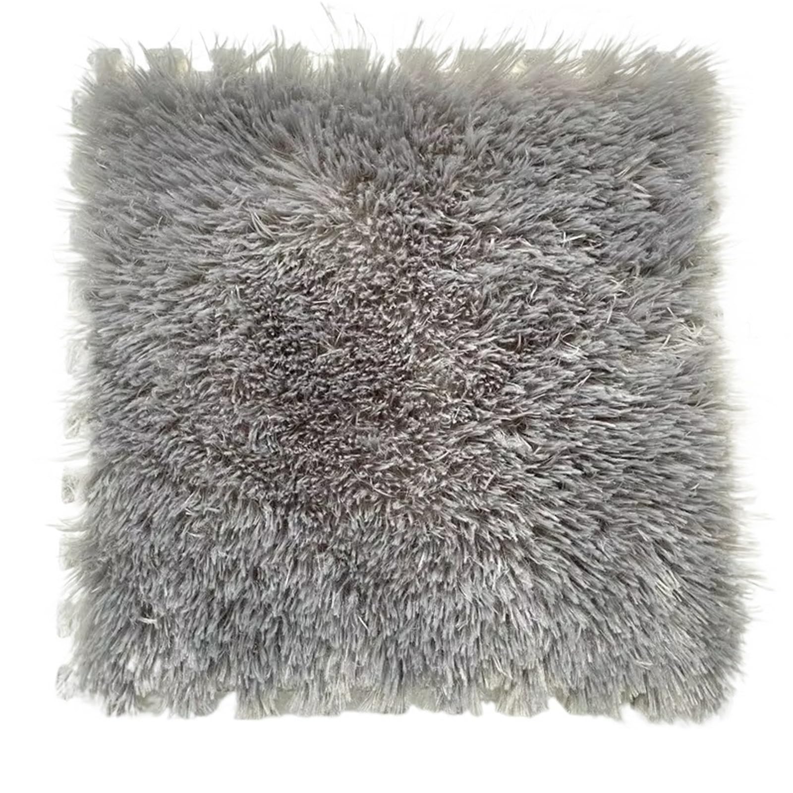Pluszowa mata puzzlowa, Pluszowe puzzle Piankowa mata podłogowa 10 szt. Łączące się puszyste płytki dywanowe Wielokolorowe 30x30x1CM(Gray)