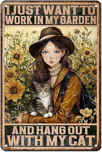 Miniatura 57 de Cartel de metal vintage de libélula retro DecoMyth, divertido cartel de pared con texto en inglés, para cafetería, oficina, bar, club, baño, granja,