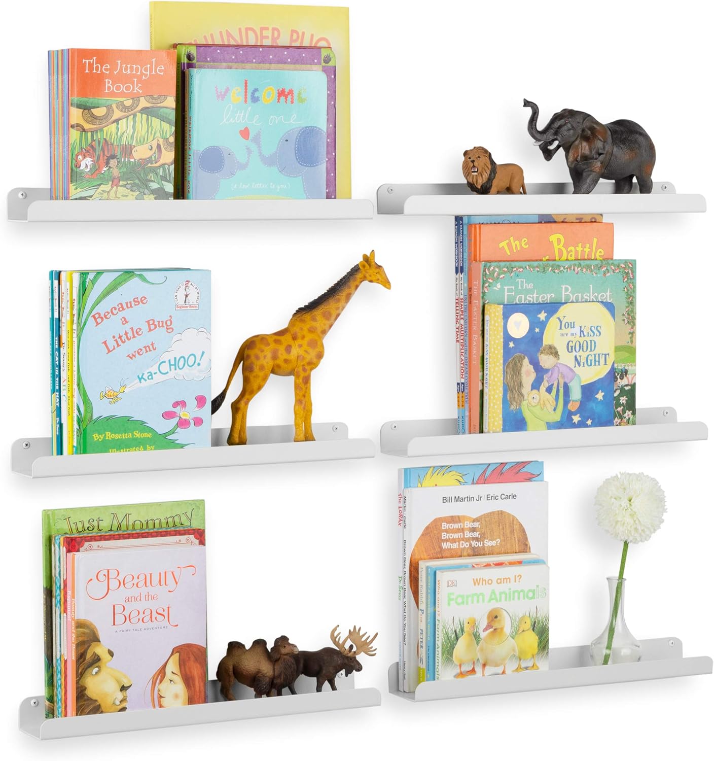 Wallniture Sedona Floating Shelves for Wall Decor, White