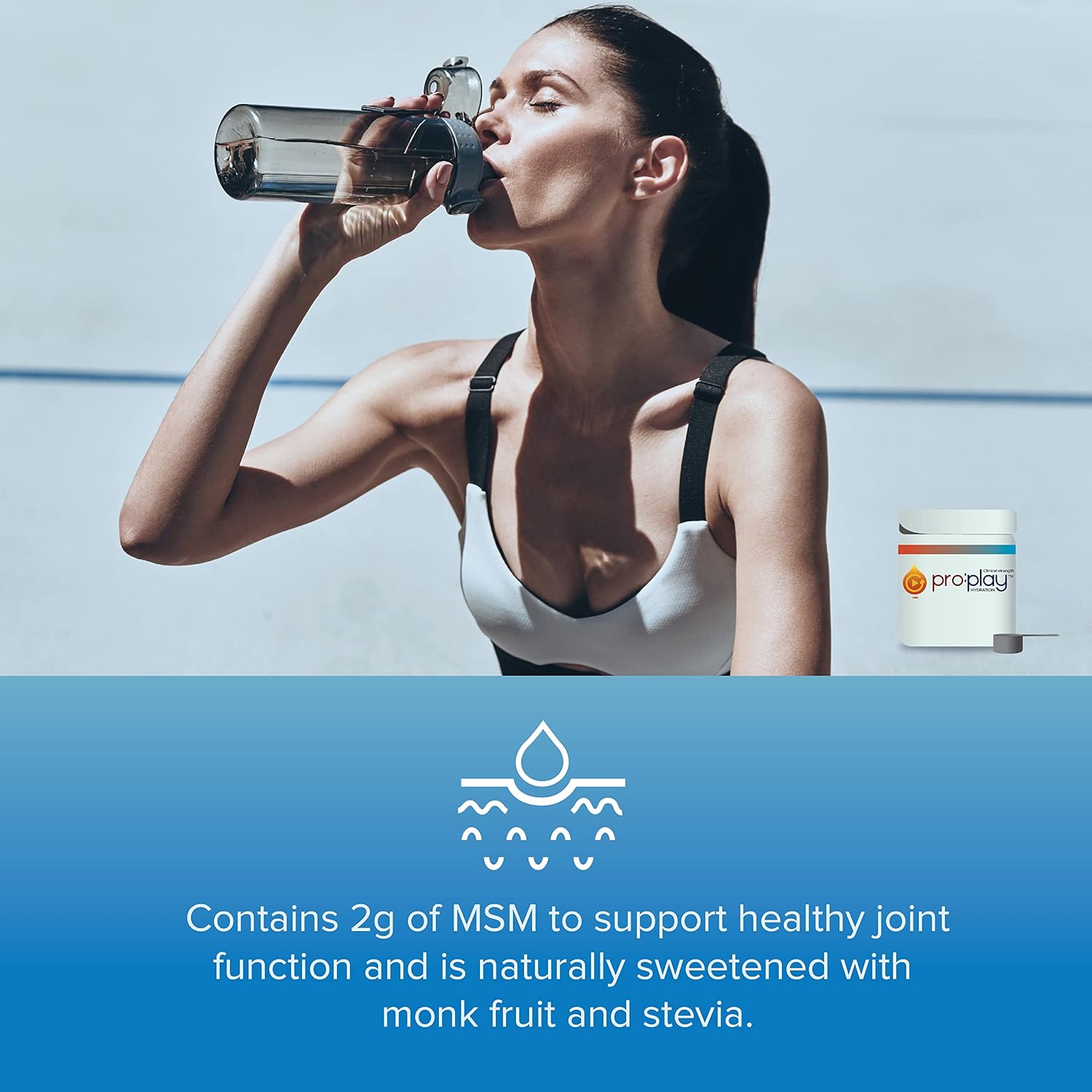 Pro:Play - 40 Serving Tub - Electrolyte Hydration Drink with Magnesium + Zero Sugar - All Natural (Citrus Blast)