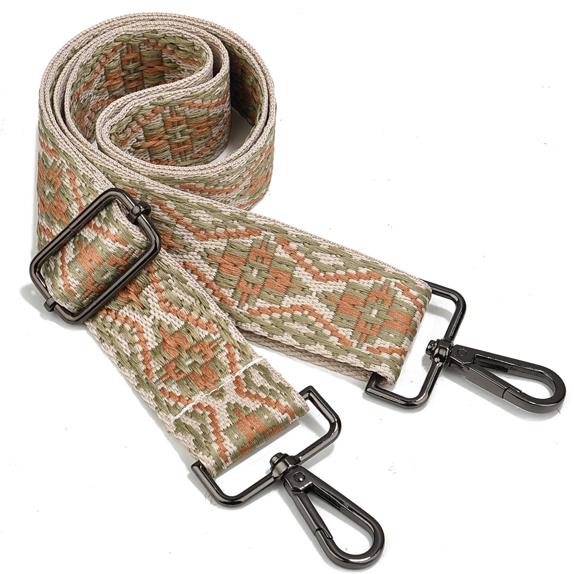 Purse Strap Gold Hardware Replacement Crossbody Bag Strap, Wide Adjustable Shoulder Strap
