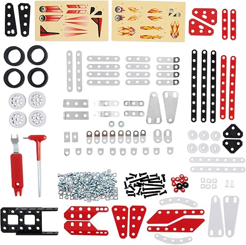 MECCANO, 10-in-1 Racing Vehicles STEM Model Building Kit with 225 Parts and Real Tools, Kids Toys for Ages 8 and Up - 3