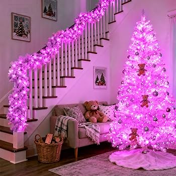 Amazon.com : JMEXSUSS Connectable 100 LED Pink Christmas