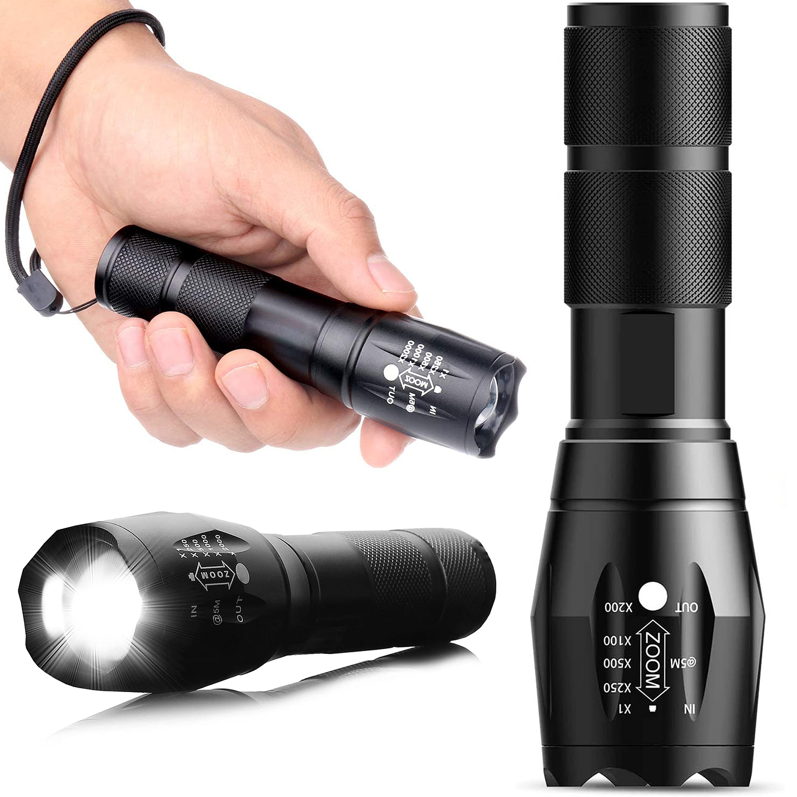 SoreliSoreli LED Torch Camping Accessories (UK Company) Torches LED Super Bright Fishing Caravan Essentials Heavy Duty