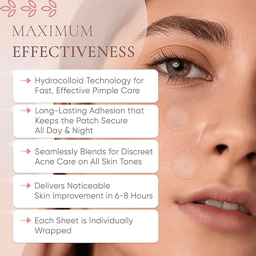 Miniatura 3 de Prime Patch - Parches hidrocoloides para espinillas para cara, calcomanías transparentes y puntos de acné, fuerte adherencia, parche definitivo para