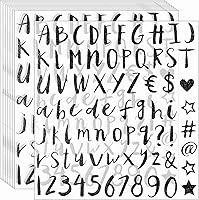Vista 1 de Glitter Letter Stickers 810 Pieces 10 Sheets Alphabet Number Stickers,Self Adhesive Letters for Scrapbooking,Mailbox,Kitchen,Graduation Black