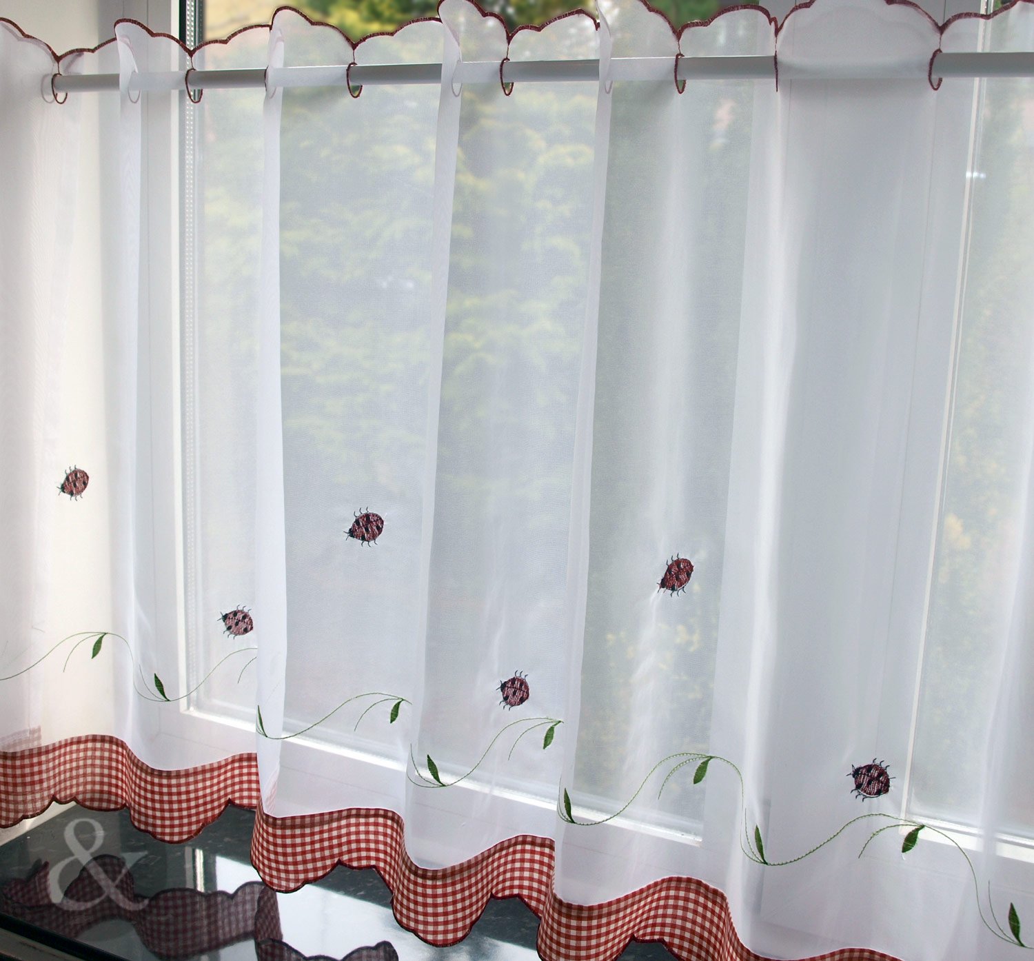 Just Contempo Café Net Curtains - Kitchen Nets Voile Curtain Panel