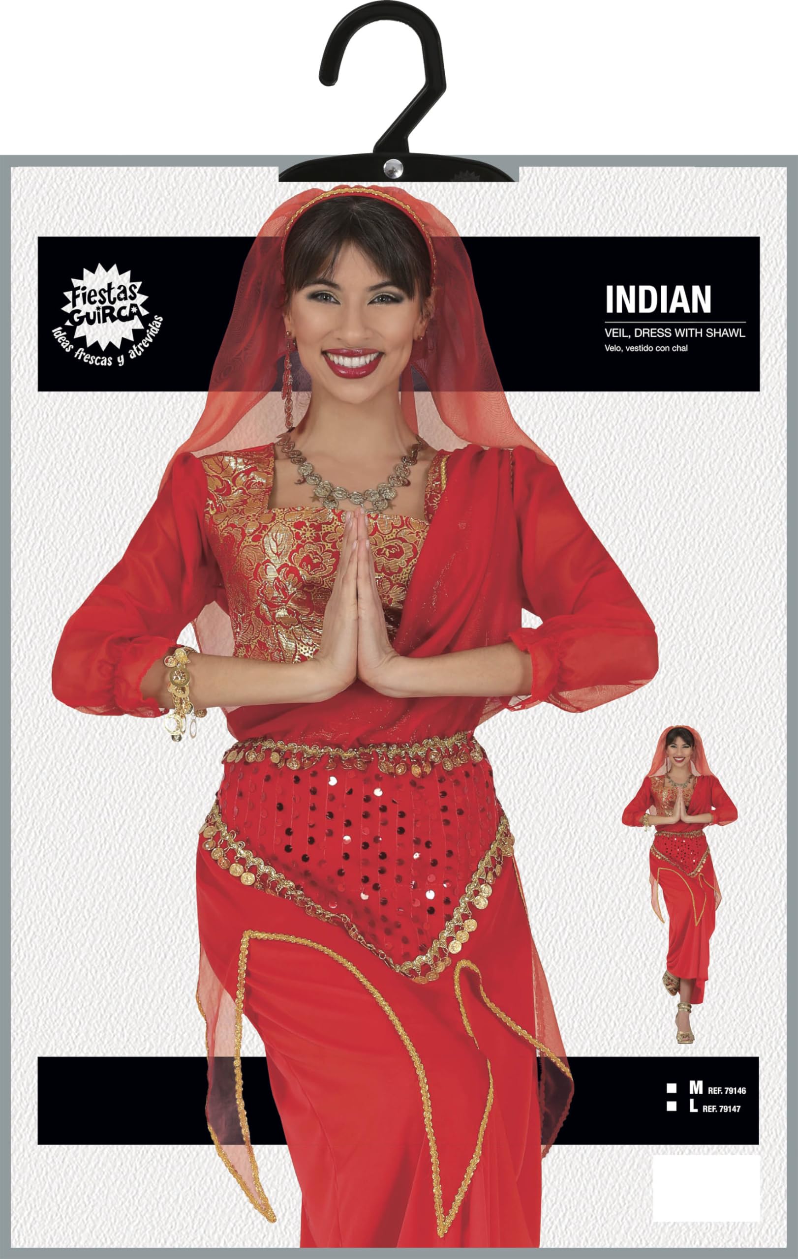 FIESTAS GUIRCA Kostium Indian Amerykanów dla dorosłych kobiet