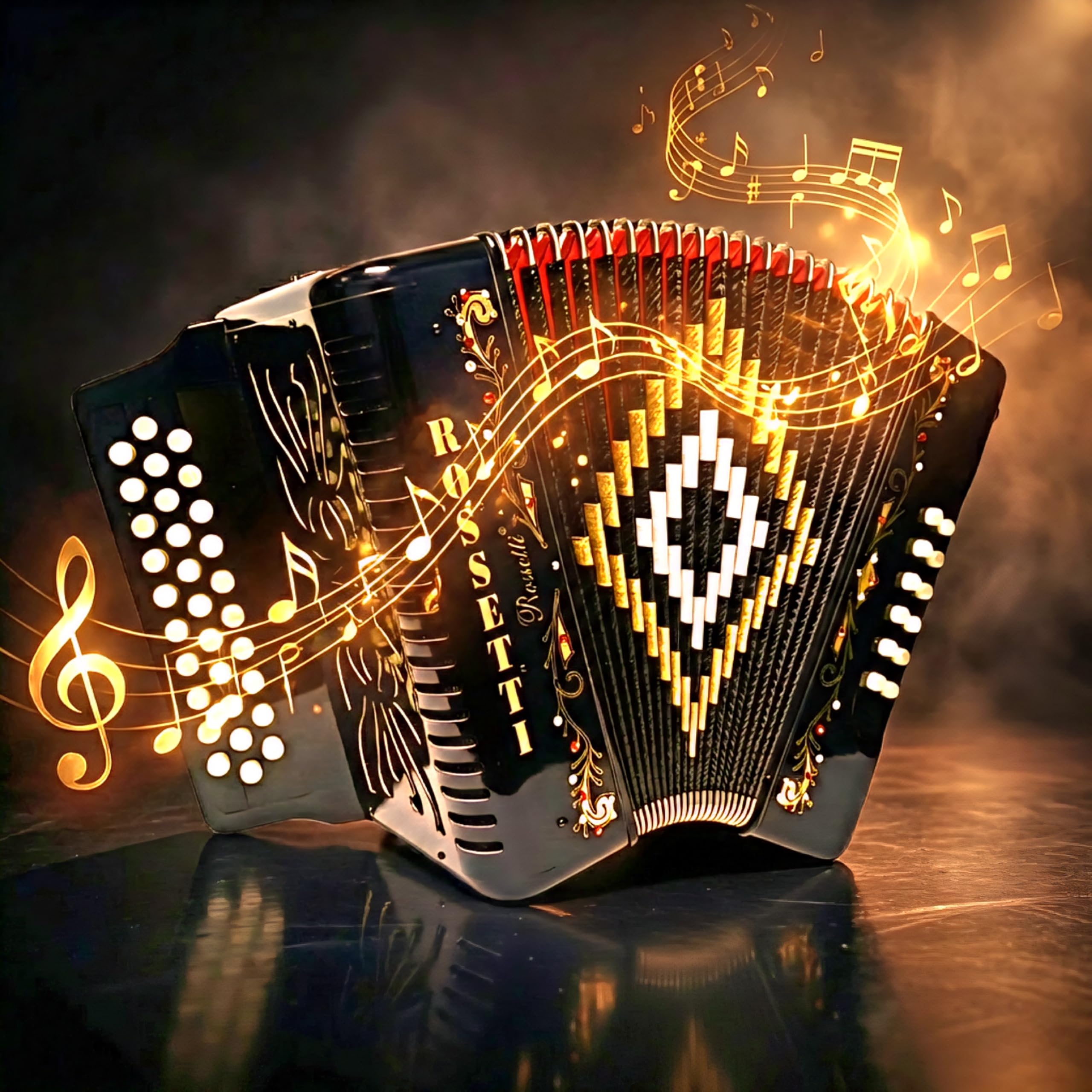 Amazon.com: Rossetti, 31-Key Accordion (ROS3112-FBE-BK) : Musical