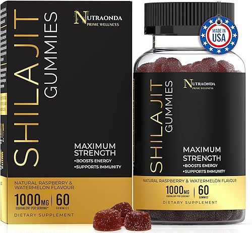 Gomitas Shilajit del Himalaya puras  1000 mg de Shilajit para hombres y mujeres  Apoyo energético, inmunológico y hormonal  Más de 85 minerales