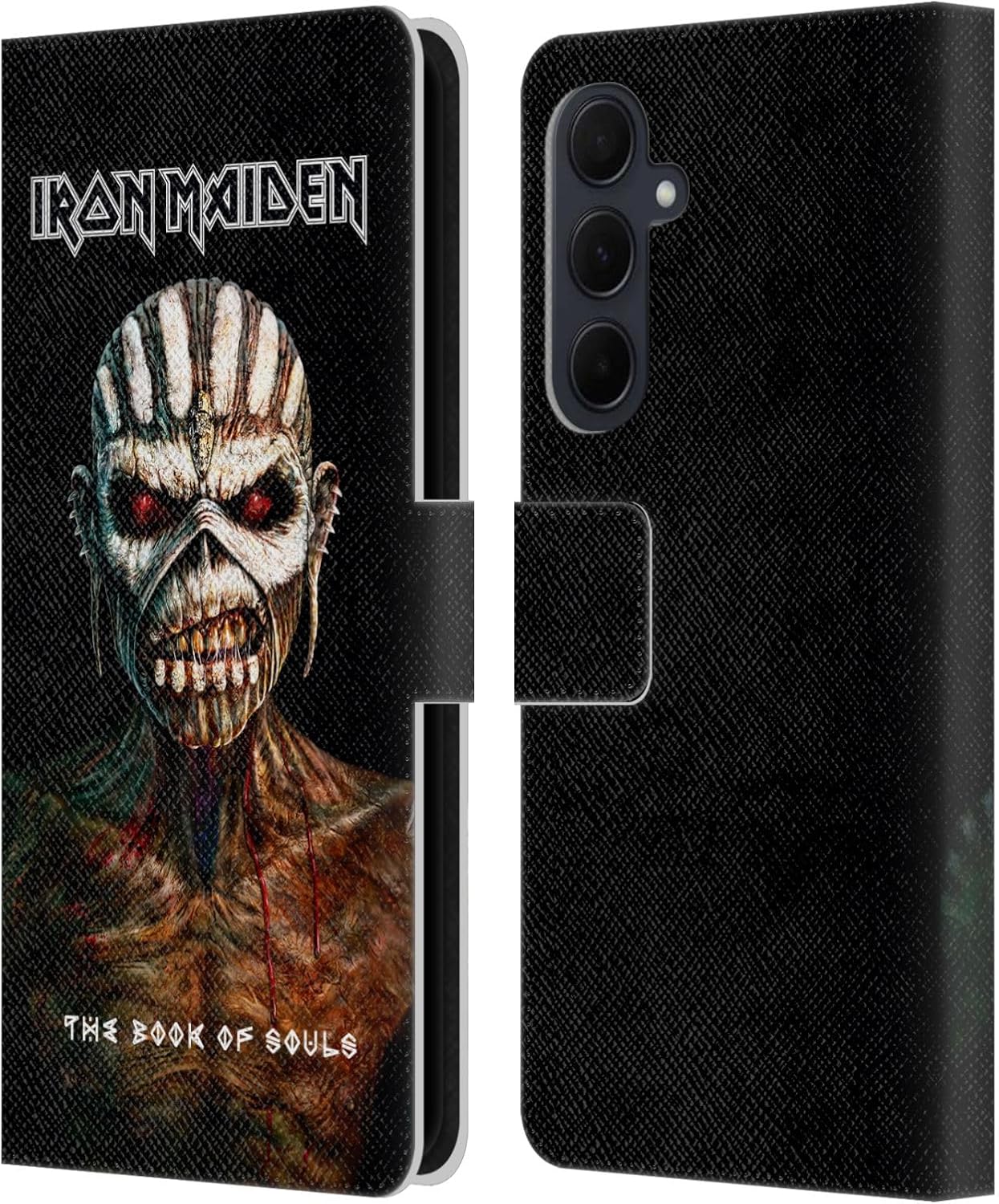Head Case Designs Officially Licensed Iron Maiden The Book of Souls Album Covers Leather Wallet Case Compatible with Samsung Galaxy A35 5G