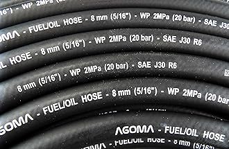 Rubber Reinforced E10 Engine Nitrile Fuel Tube,Breather Pipe,Oil,Diesel,Petrol,Water 2m Lengths Ideal for Cars,Vans and Pick-ups (25mm)