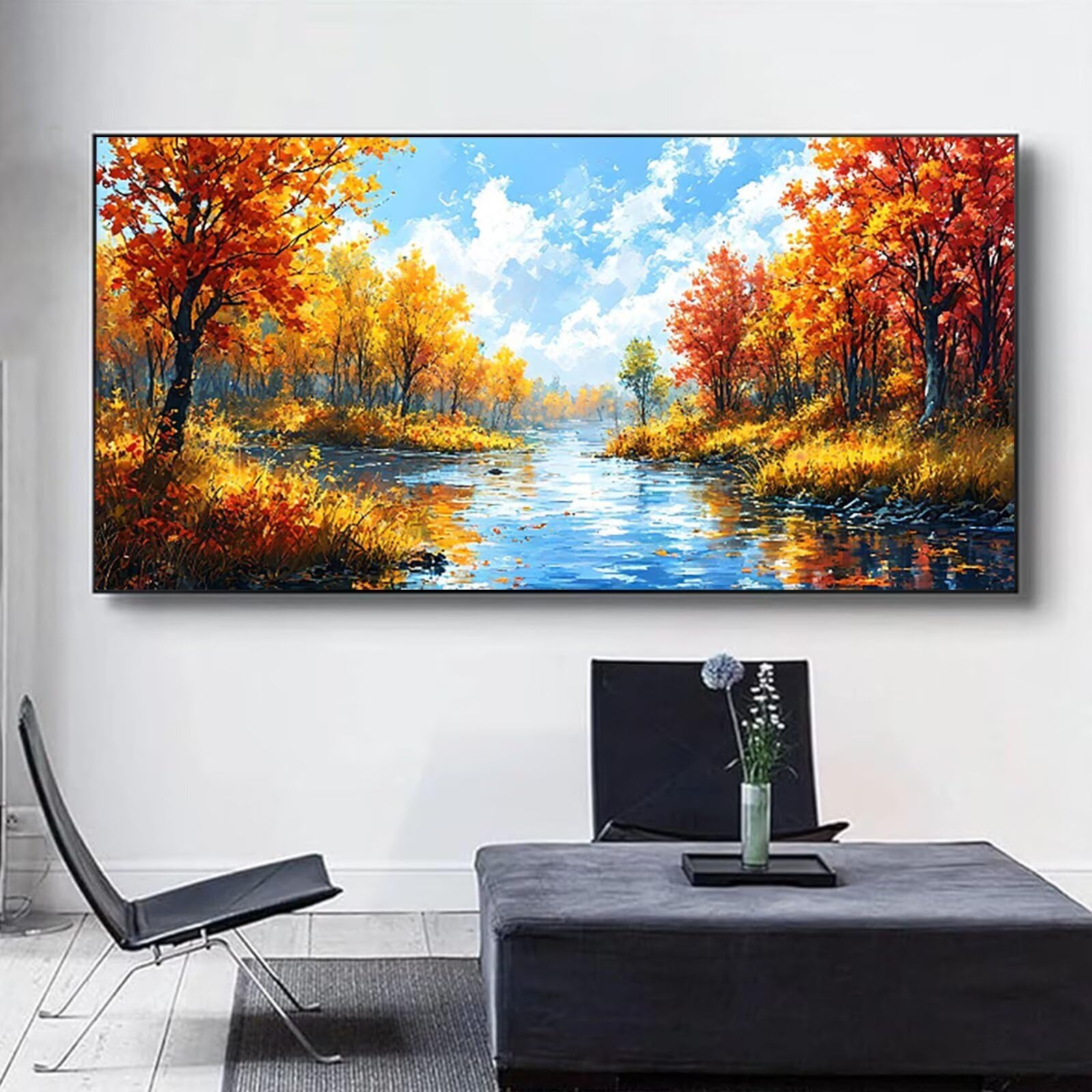Malen nach Zahlen Kinder Blume, Malen Nach Zahlen Erwachsene Geschenke Home Wand Dekor Bastelset, Malen nach Zahlen Gänseblümchen | Malen nach Zahlen Ohne Rahmen (60x120cm) Bastelset Erwachsene 9-Q