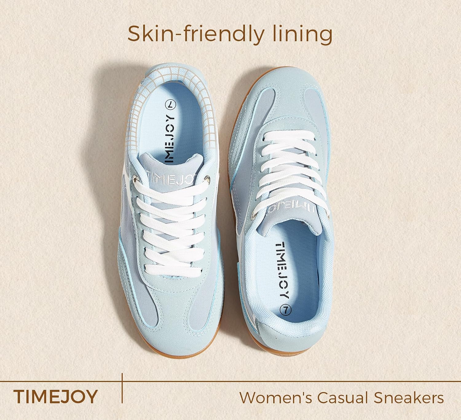 Women's Retro Sneakers Low-Top Lightweight Breathable Casual Shoes Non-Slip Sole for Walking Work Daily Use image 3