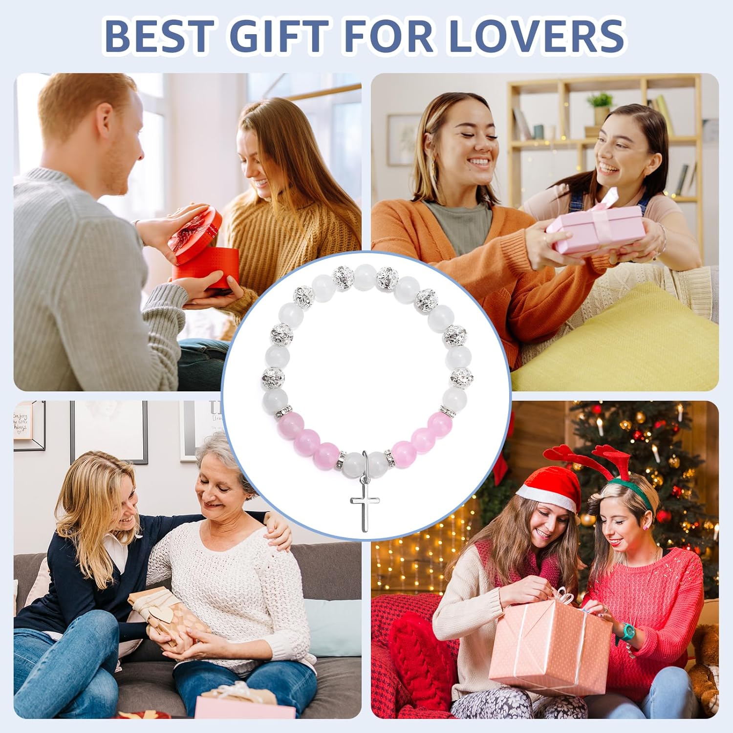 DlaeKua Christian Bracelet Gift for Women Godmother Christian Bracelets Gift First Communion Gifts Religious Gifts - Image 6