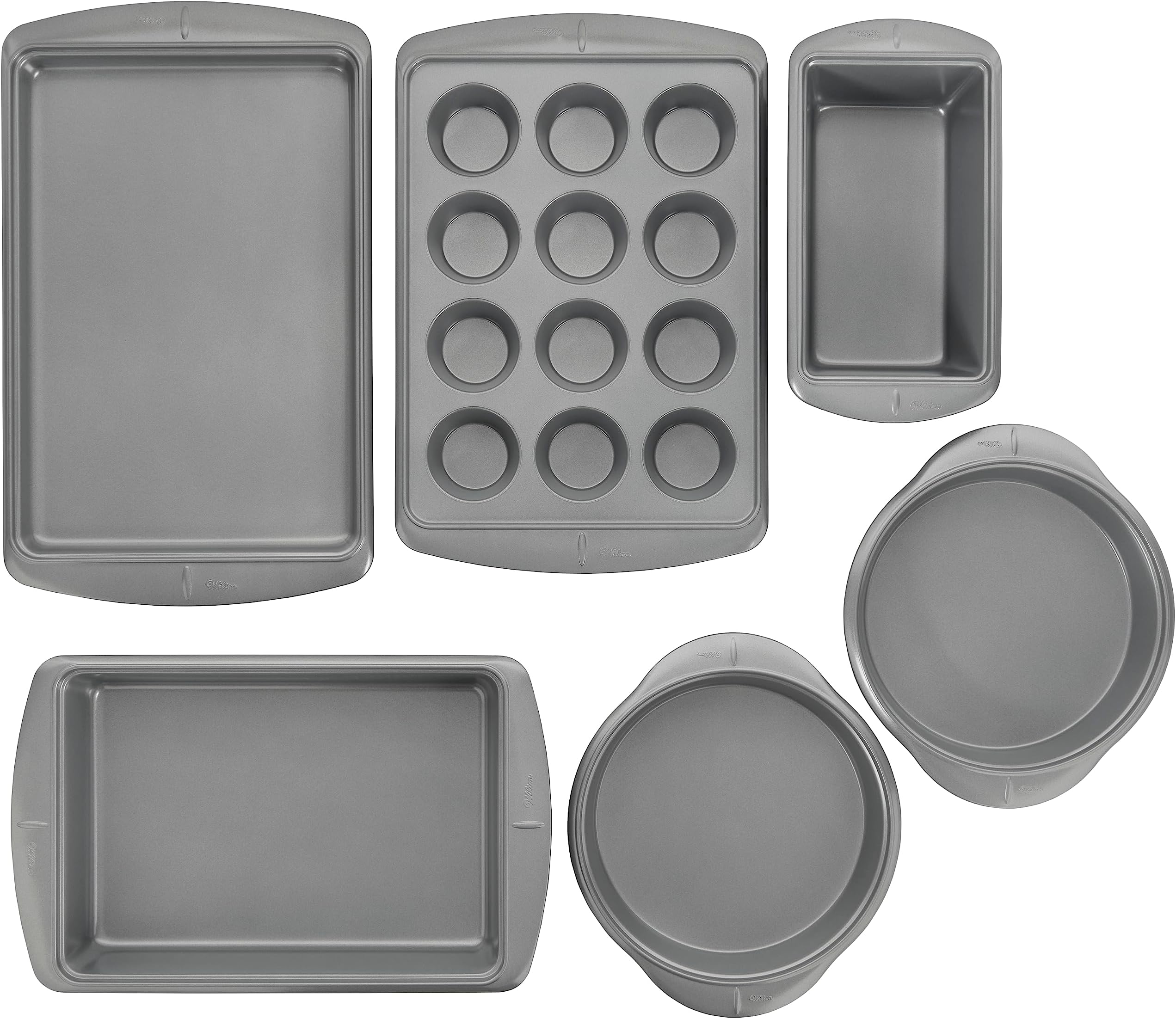 Ever Glide 6 Piece Nonstick Bakeware Set Non Stick Baking Pans and Sheets for Cakes Muffins Cookies and More Durable Even Heating Dishwasher Safe Kitchen Baking Set