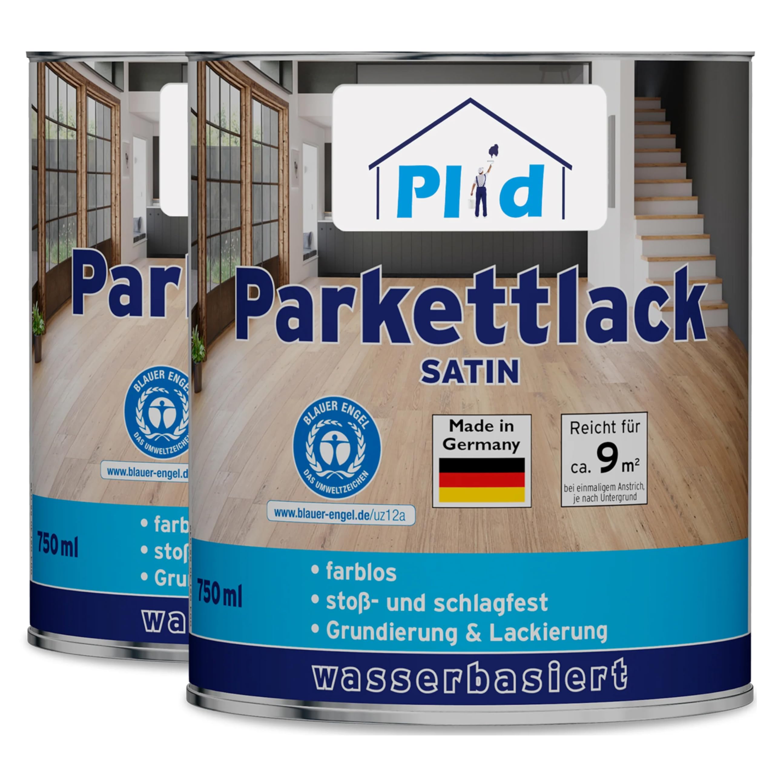 prinzcolor Barniz para parquet de alta calidad, incoloro, brillante, 1,5 l