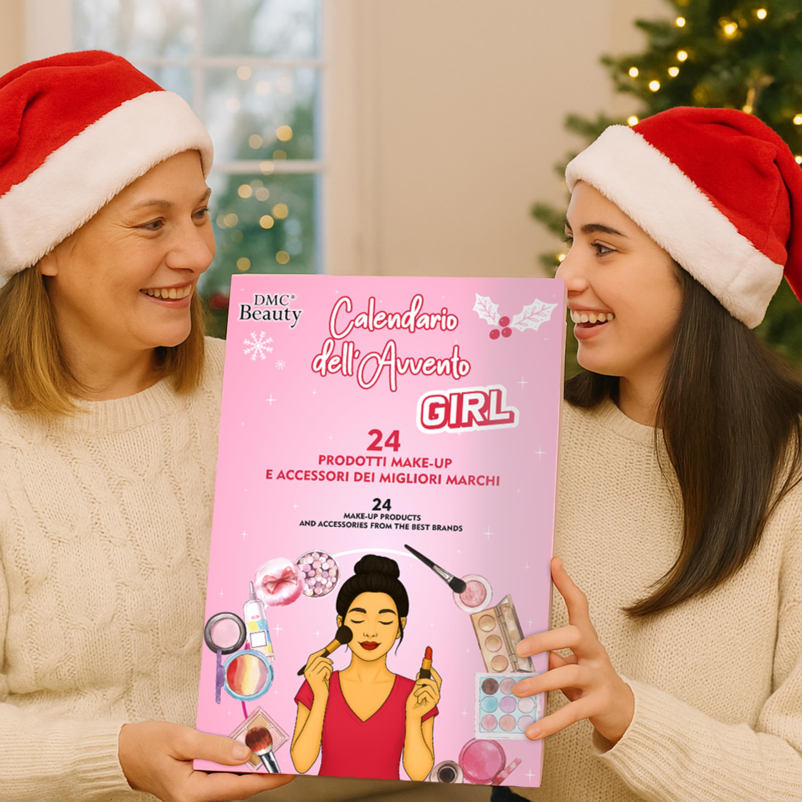 DMC Calendario Dell'Avvento Cosmetici Beauty Make Up 2025 - 24 Sorprese Cosmetici Make Up e Skincare di Marchi Top, Garnier, Deborah, Rimmel, Douglas - Regalo Natale di Qualità per Amanti del Trucco