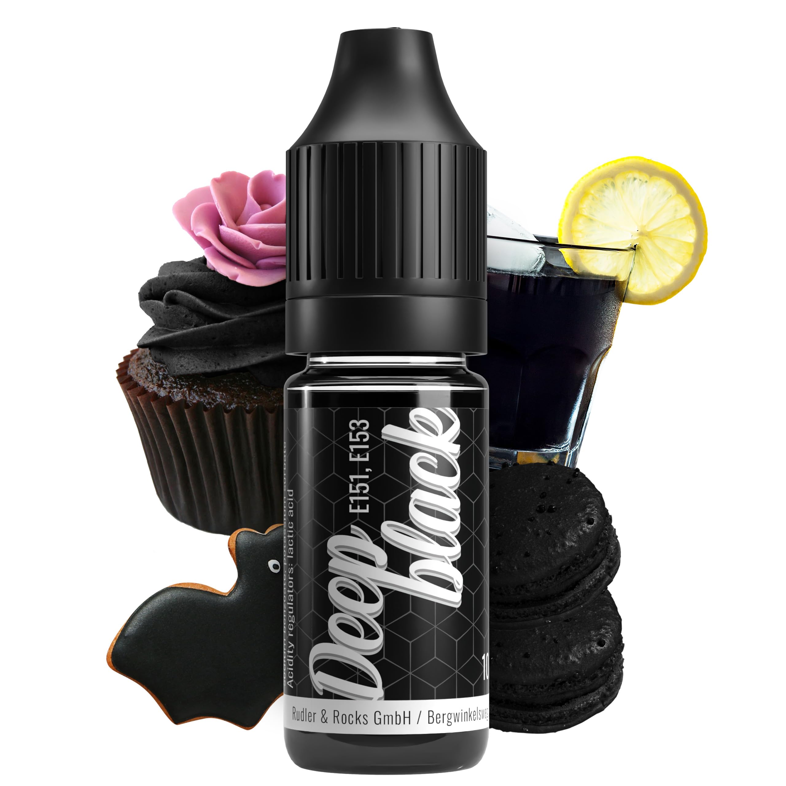 Belissia food colouring black -10ml liquid & highly concentrated - food-safe food colouring for baking, cooking, fondant & DIY - vegan, strong colouring, neutral taste