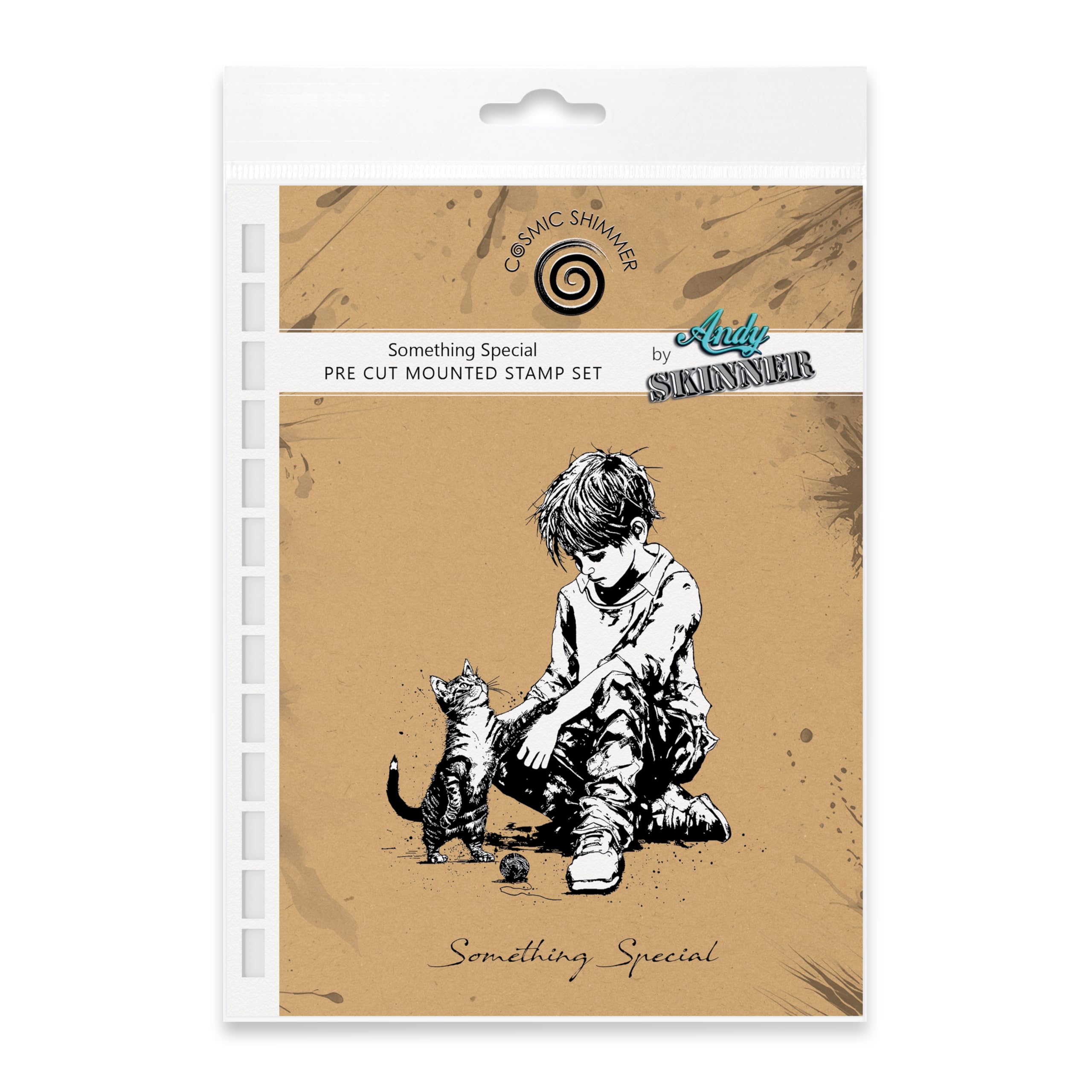 Cosmic Shimmer Boys Red Something Special Pre Cut Mounted Rubber Stamp By Andy Skinner & Katy Sue. Creates Image 107 X 88Mms & Quote 12 X 67Mms For Stamping In Mixed Media, Art Journaling, Card Making