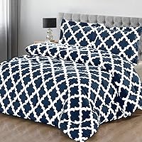 Vista 5 de Utopia Bedding - Juego de edredón Queen (azul marino) con 2 fundas de almohada - Juegos de edredón de cama - Edredón de plumón alternativo - Suave