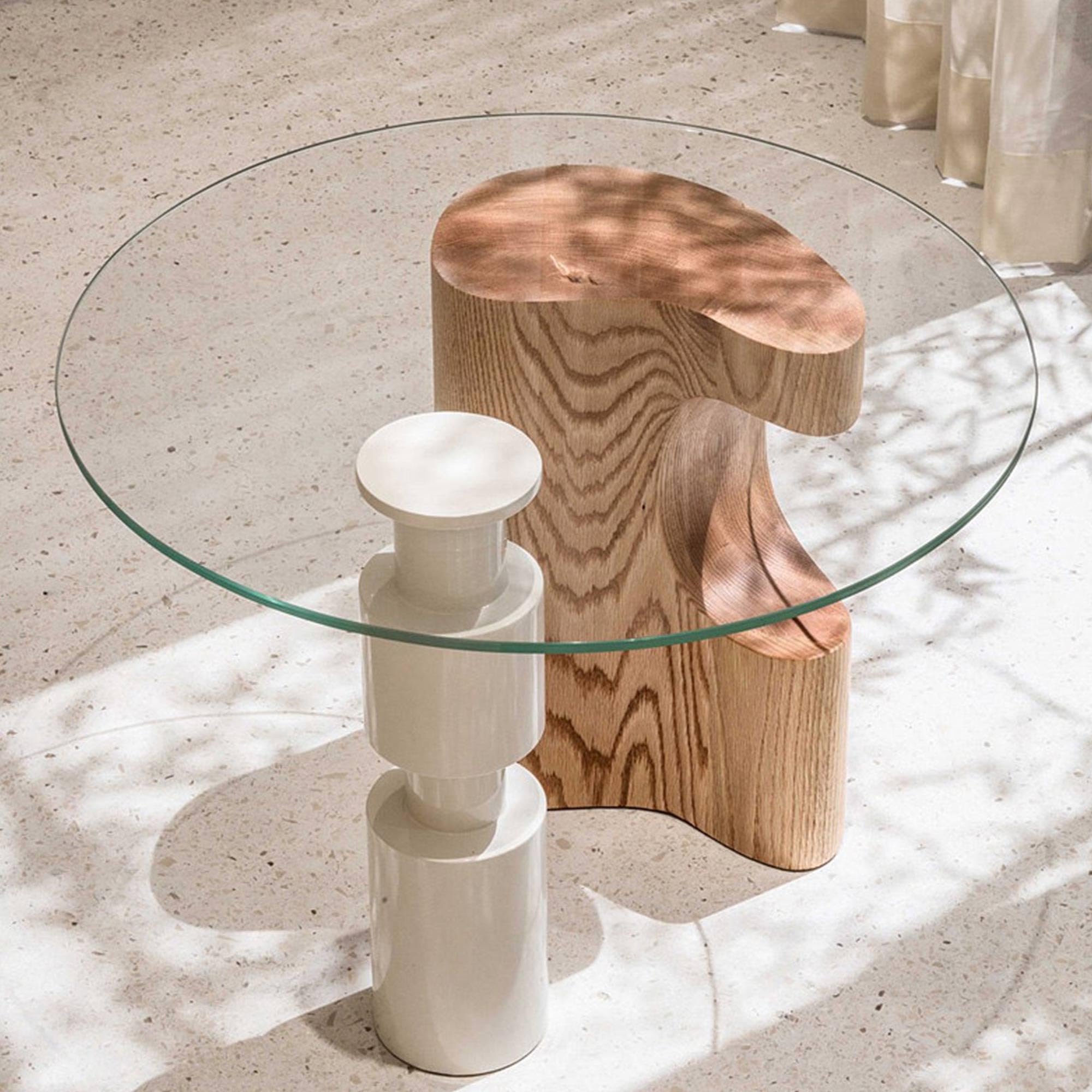 JUFU 28 Inch Round Tempered Glass Table Top, 0.26" Thick Pencil Polished Edge, Clear Glass for Patio, Dining, Coffee, and Side Tables