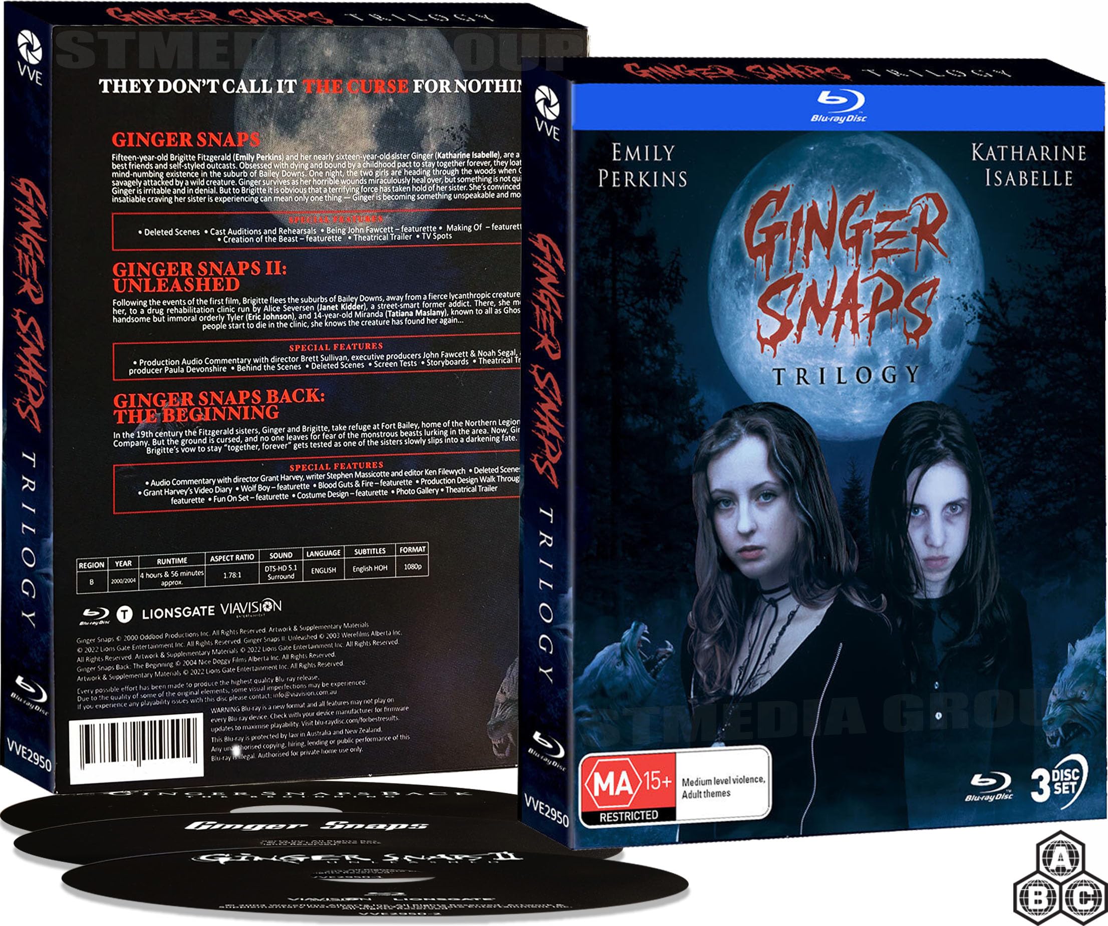 Ginger Snaps Trilogy (Special Bonus Features / 2000-2004) [3-Disc Set] [Blu-ray] [Region Free]