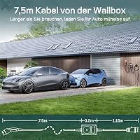 dé Mobile Wallbox 22 kW háromfázisú elektromos autó töltő 7,5m kábellel 4