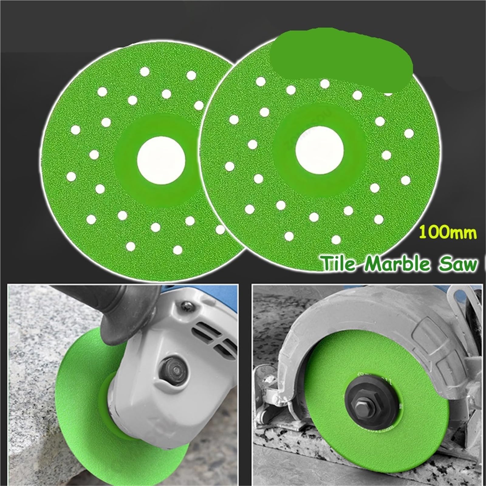 Disco de corte para porcelana, Disco abrasivo de diamante 4 pulgadas, 5 uds., verde for losa roca, azulejo, porcelana, cerámica, vidrio, granito