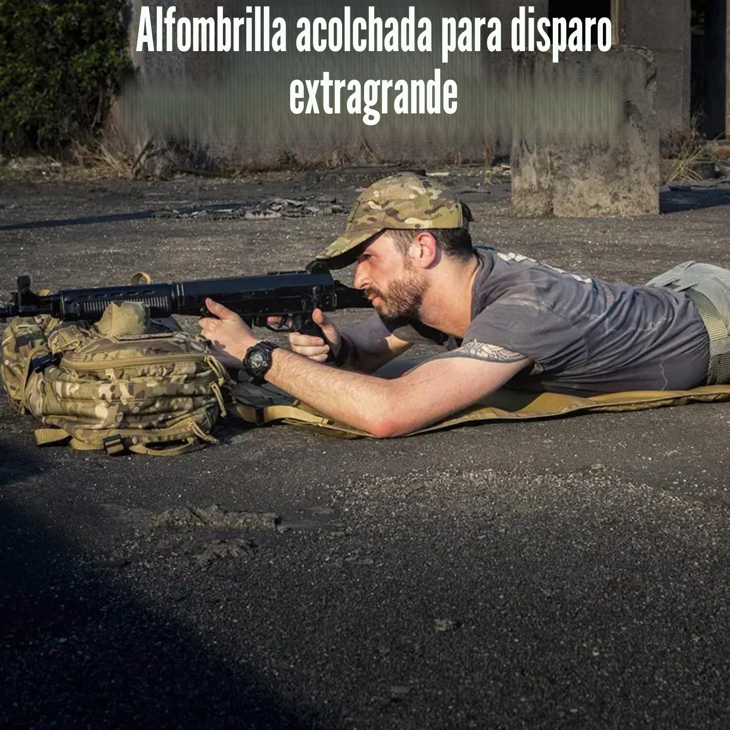 Peminkoo Manta de Tiro Mejorada Acolchada para Descansar al Aire Libre Enrollable de Tela Oxford Antideslizante Ligera Impermeable Resistente para Caza (200 x 74 cm)