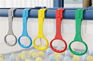 5pcs Walk Assistant Plastic Baby Crib Pull Rings for Baby Baby Pull Up Rings Cot Hanging Rings for