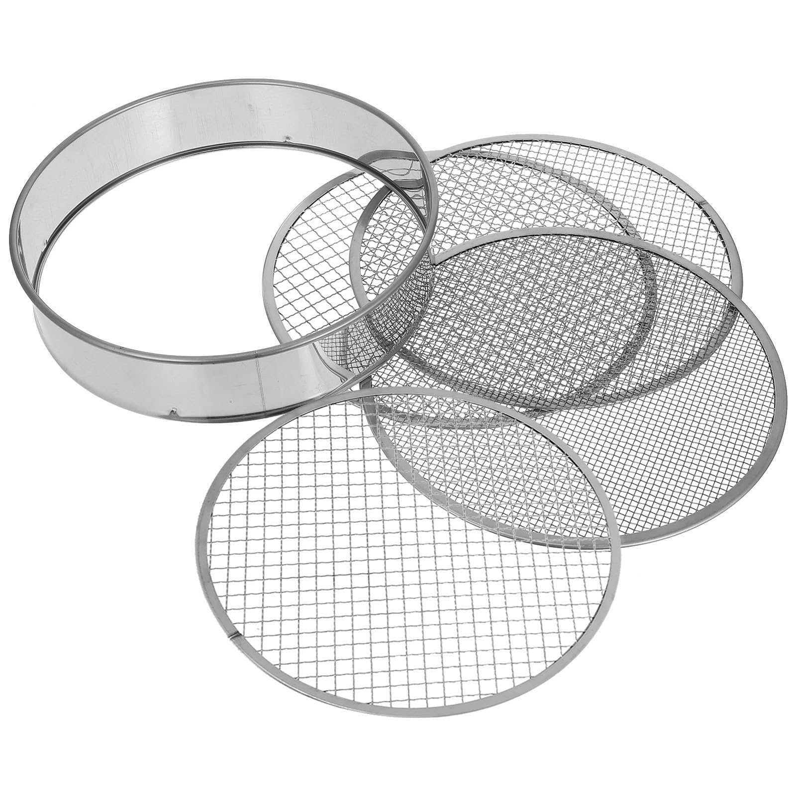 Setaccio da Giardinaggio in Acciaio Inox con Maglie Intercambiabili