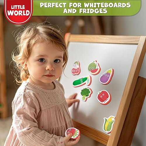 Miniatura 6 de Little World 31 imanes de espuma para nevera para niños pequeños de 1 a 3 años, imanes grandes para niños pequeños, imanes de nevera para niños,