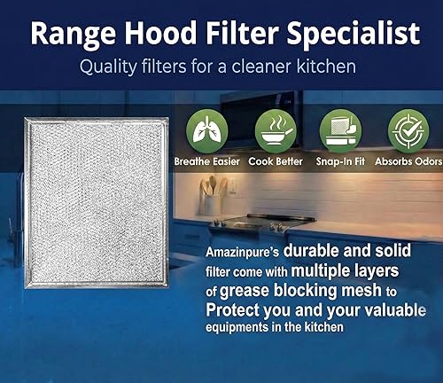 Miniatura 4 de Paquete de 2 filtros de grasa 97006931 BP29 NY NV compatibles con filtro de ventilador de campana Broan Nutone 1172137 5-3078 88150 99010121 C88150