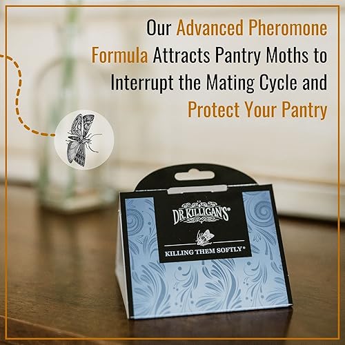 Miniatura 3 de Trampas para polillas para alacena de Dr. Killigan, atrae pestes por medio de feromonas, efectiva contra la polilla India de la harina, 100 %