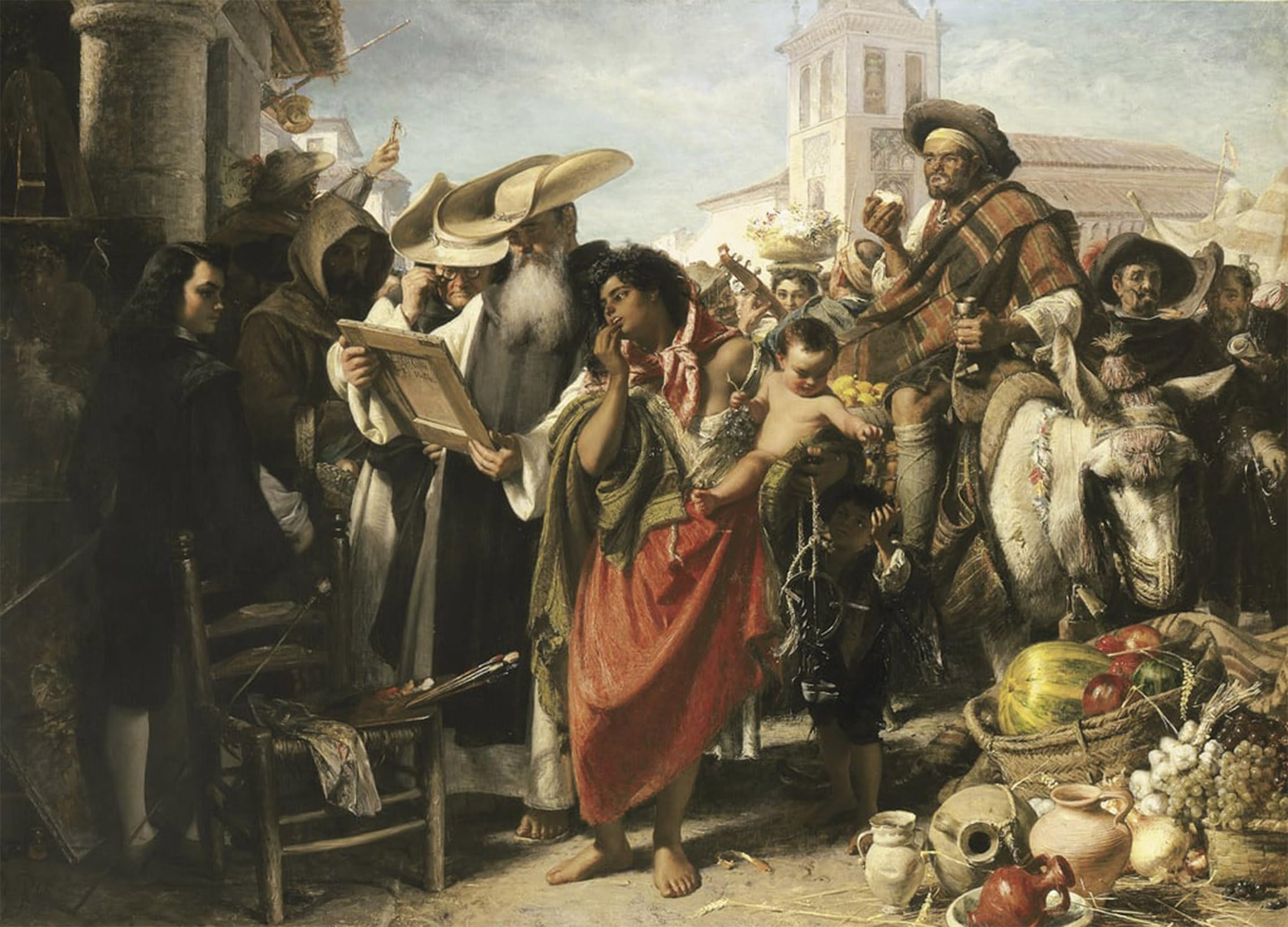 SERENDIPITP Vintage Wall Art Canvas Nordic Poster Canvas Print Picture the Early Career of Murillo by Famous Artist Wall Art Poster for Home Decor 60x90cm