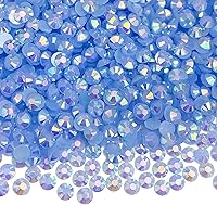 Vista 27 de 1500 diamantes de imitación de resina de 0.197 pulgadas (0.197 in), redondos, con parte trasera plana, diamantes de imitación de resina