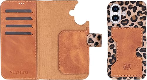 Miniatura 84 de Venito Funda tipo cartera para iPhone 15 con tarjetero y bloqueo RFID, funda de cuero para teléfono, funda desmontable de 6.1 pulgadas, Florencia