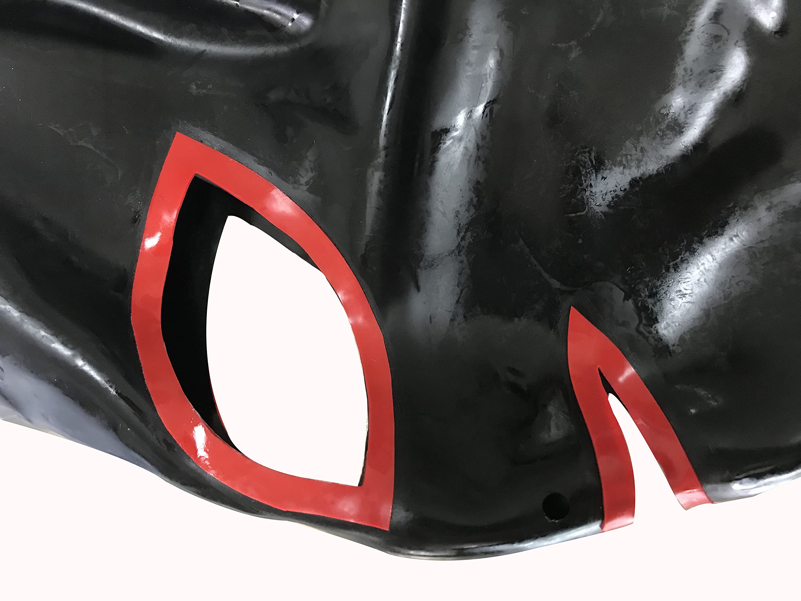 MFMYEE Masque en latex avec cagoule, yeux et bouche découverts, style SM bondage, idéal pour cosplay, Halloween et autres fêtes. Fermeture éclair. (M)