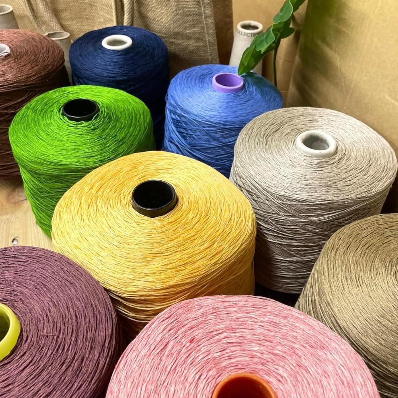 100% Linen Cone Yarn - 1 Sock Fingering Weight - Italian Made Yarn for Hand or Machine Knitting, Crochet & DIY Crafts (Baby Pink, 600g/1.32lb - 2580m/2820yds)