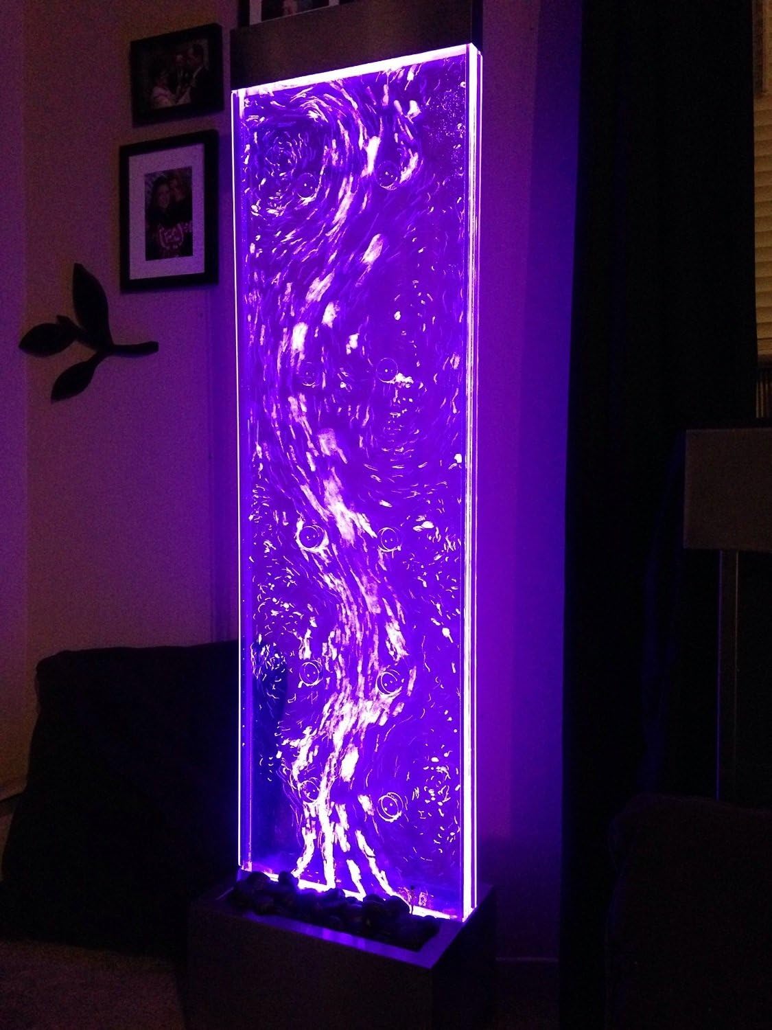 Jersey Home Decor 59"x16" XL Dancing Bubble Fountain, Floor Standing,Color Lights Remote Ctrl : Home & Kitchen