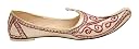 RAMRAJ Men's Cream and Red Mojaris - 9 UK gallery image