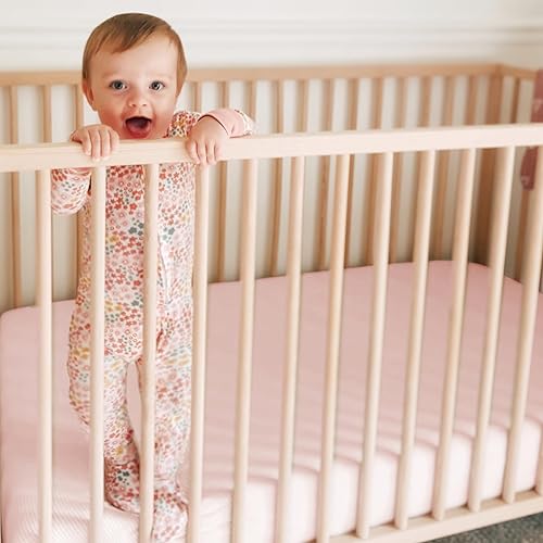 Miniatura 3 de HonestBaby Sábanas bajeras para cuna para colchón estándar, mini estampados 100% algodón orgánico para bebés, niños, niñas, unisex, sábana bajera