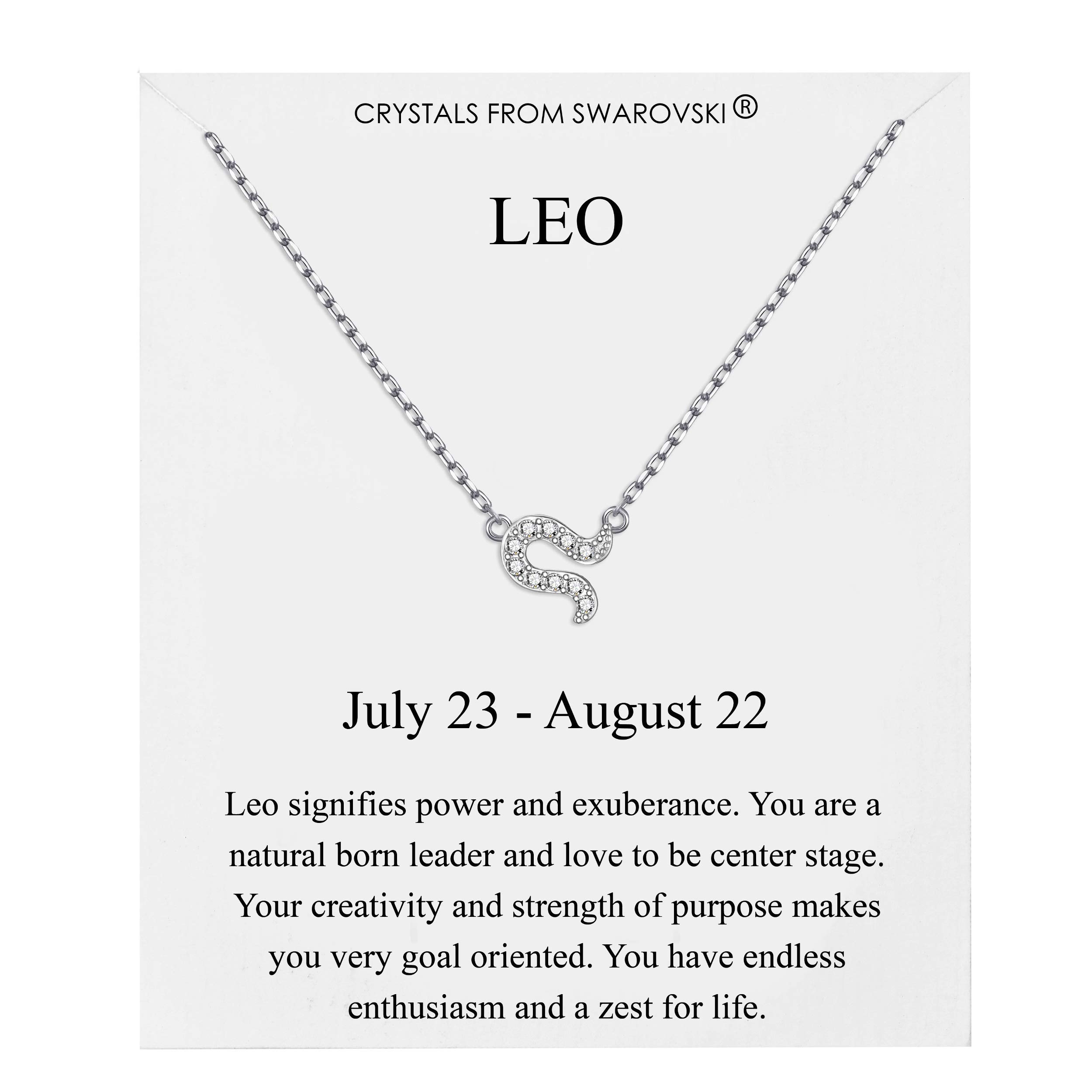 Philip JonesLeo Zodiac Necklace Created with Austrian Crystals