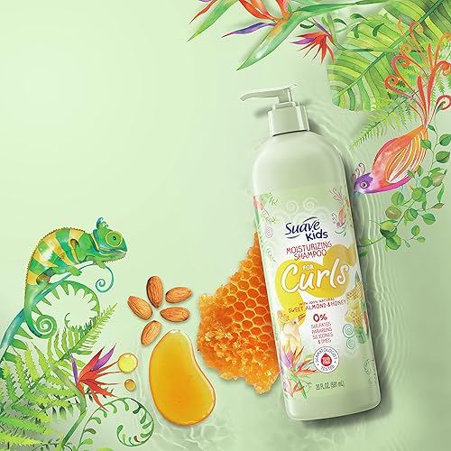 Miniatura 8 de Suave Kids Naturals Champú sin sulfato para rizos de niños, almendra dulce y miel Probado por dermatólogos y sin desgarros, 20 onzas