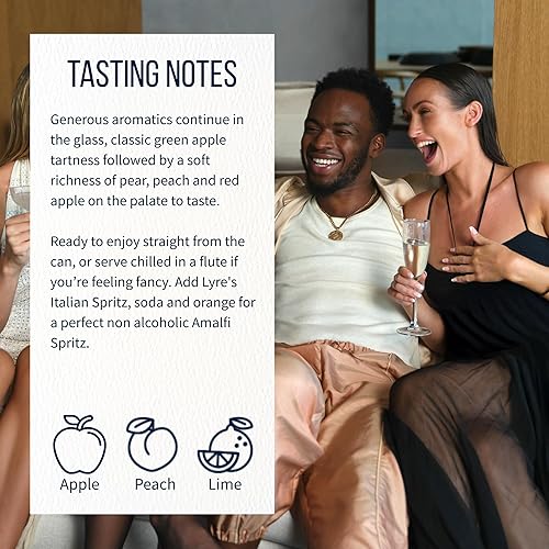 Miniatura 4 de Lyre's Classico - Paquete de 4 vinos espumosos sin alcohol, alternativa a Prosecco a prueba cero, bebidas sin alcohol, bebidas sin alcohol