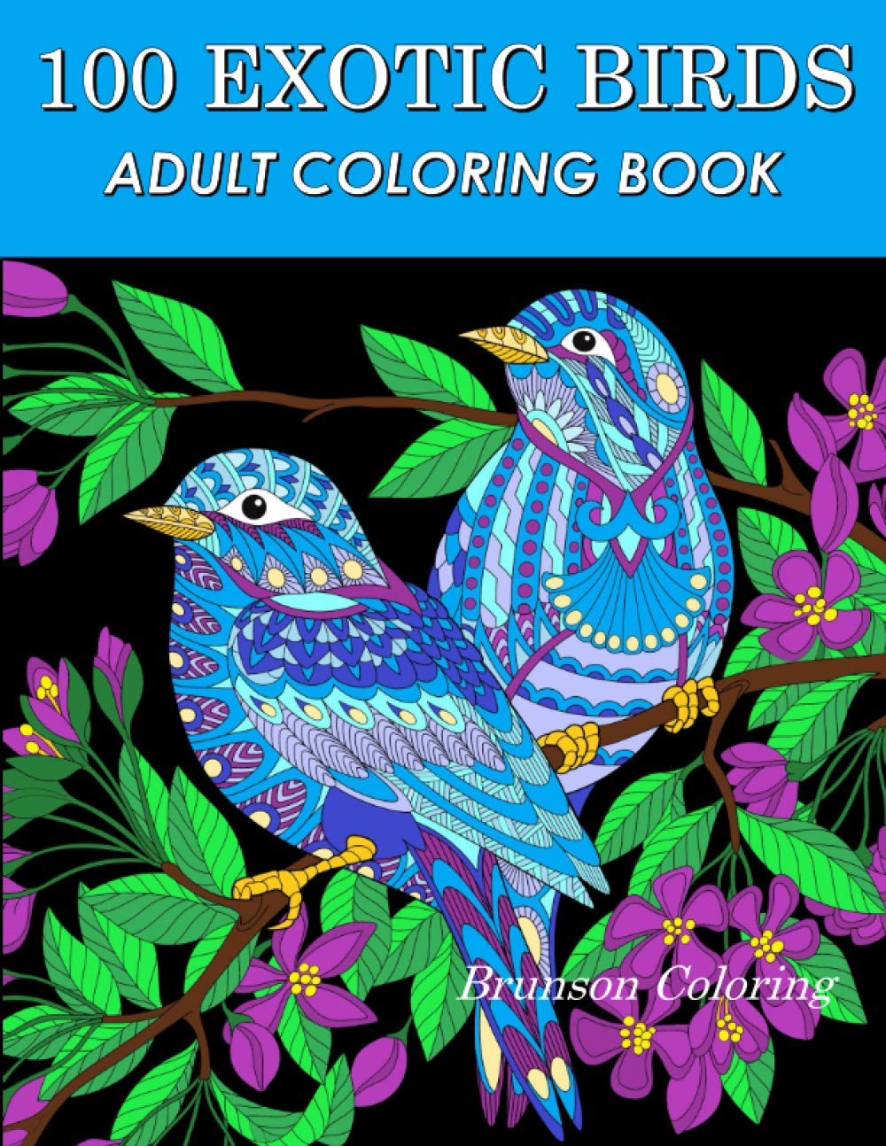 100 Exotic Birds: Adult Coloring Book