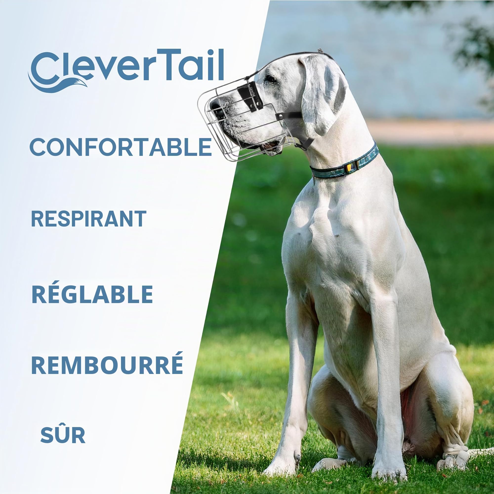 Muselière en métal XL pour dogue allemand