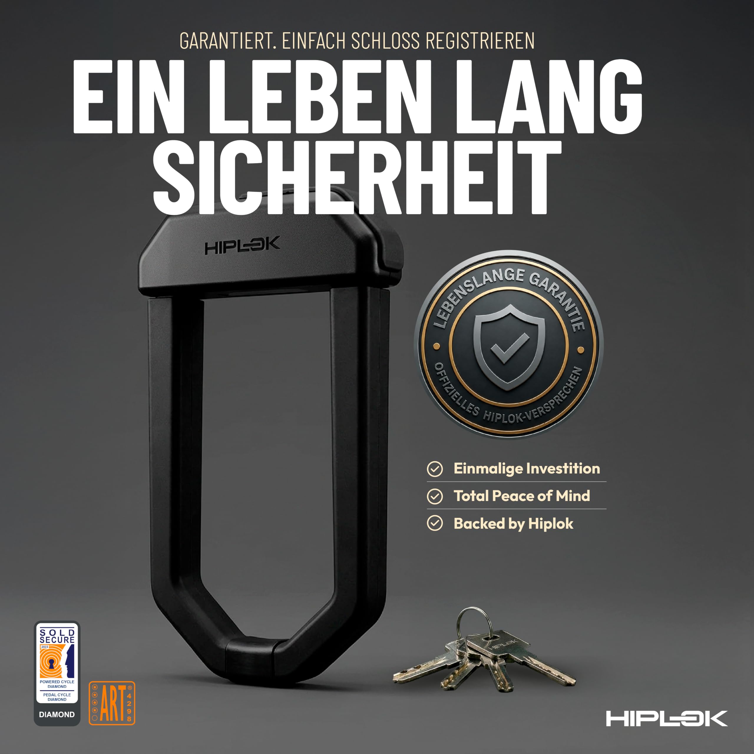 Hiplok Dx1000 Anti-Winkelschleifer, Bügelschloss, Schwarz, Einheitsgröße